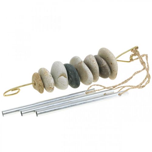 Article Wind Chime Hanger Carillon Maritime avec Pierres H50cm