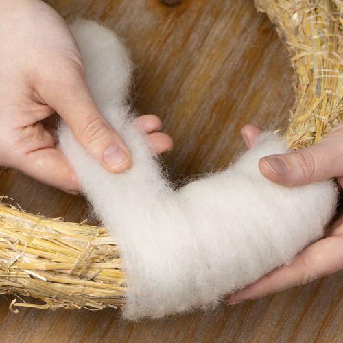 Article Cordon de laine, ruban de laine blanche, 2 m, laine décorative pour loisirs créatifs et emballages