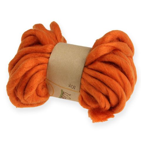 Floristik24 Bande de laine 50g / 9m orange