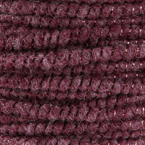 Article Fil de laine avec cordon en feutre mica violet Ø5mm 33m