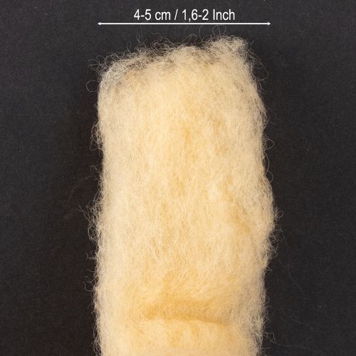 Article Ruban de laine, crème orangé, 10 m de laine pour couronnes et compositions florales