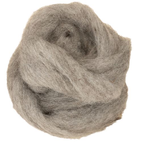 Laine décorative, gris naturel, 2 m de laine feutrée pour loisirs créatifs et art floral