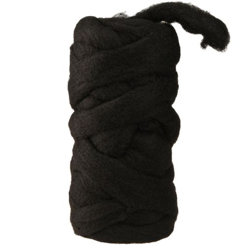 Wool Lunte Laine imperméable Colorfast Noir 10m