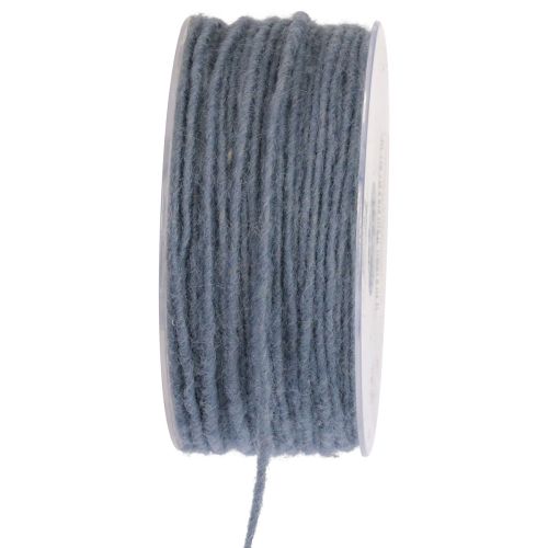Fil de mèche cordon de laine cordon feutre bleu gris Ø3mm 100m