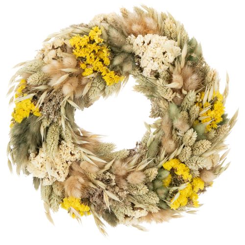Couronne de fleurs séchées, décoration naturelle pour table, salon et couloir, 25 cm