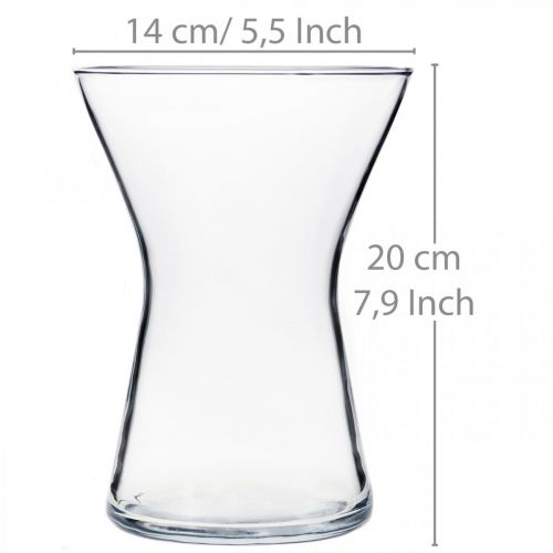Floristik24 Vase X-verre clair Ø14cm H19cm