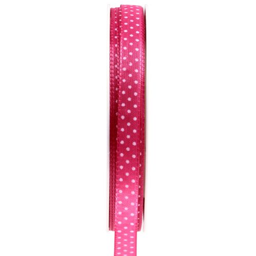 Article Ruban cadeau ruban décoratif à pois rose 10mm 25m