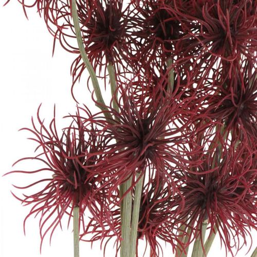 Article Xanthium fleur artificielle décoration d&#39;automne rouge 6 fleurs 80cm 3pcs