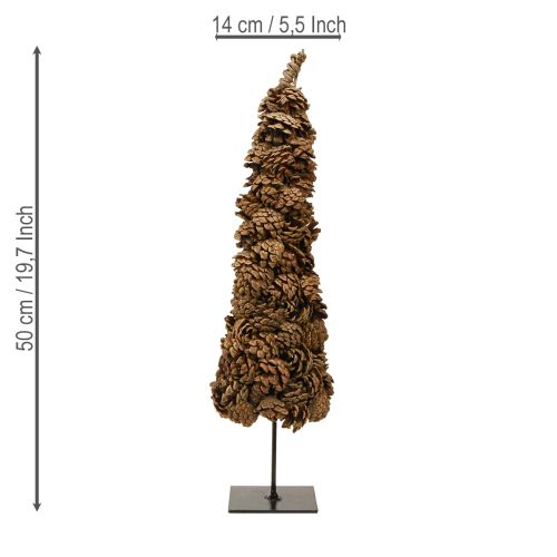 Article Cône de sapin de Noël décoratif naturel 14×50cm