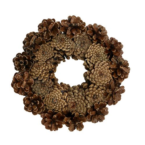 Couronne de pommes de pin basse Couronne plate Ø23cm