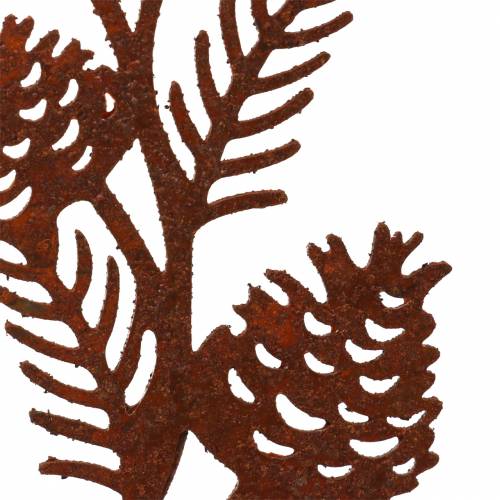 Floristik24 Bouchon de jardin cône branche inox métal H40 cm 4pcs