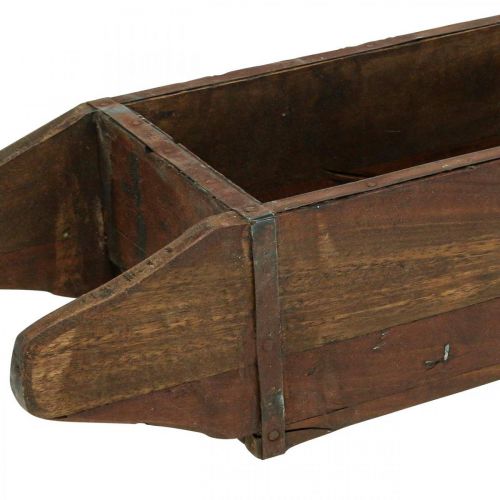 Article Jardinière en bois vintage forme brique bois 42×14.5cm