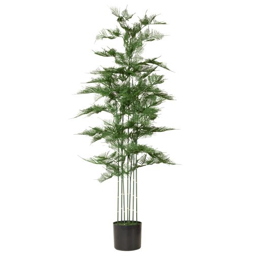 Plante Bambou Artificielle Verte 132 cm en Pot Noir | Floristik24.fr