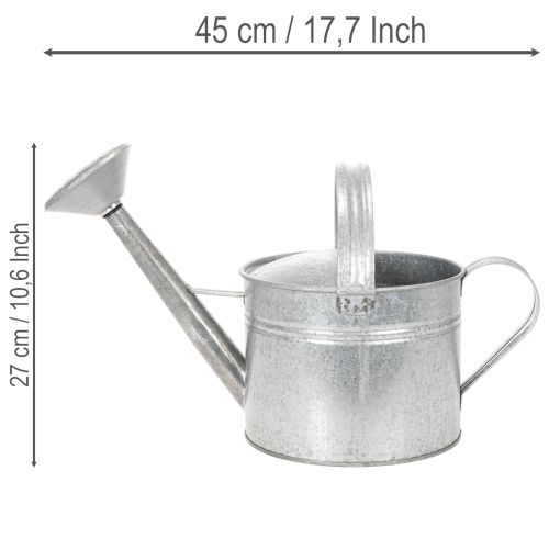 Arrosoir vintage en zinc, 27 cm - jardinière pour jardin et terrasse, pot de fleurs en métal | Floristik24.fr