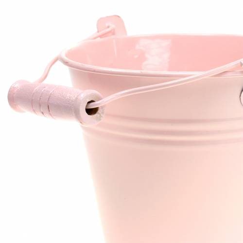 Floristik24 Assortiment de seau en zinc couleurs pastel Ø12cm H10cm 8pcs