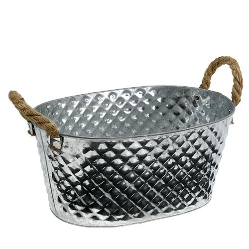 Bol zinc grand ovale 31cm x 20cm H15cm