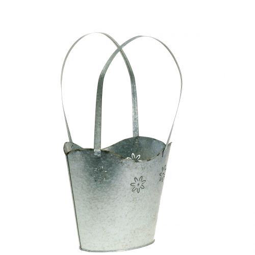 Floristik24 Sac de jardinière en zinc H25,5 cm