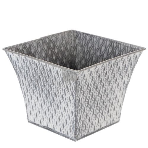 Cache-pot en métal à motif losange 15 cm