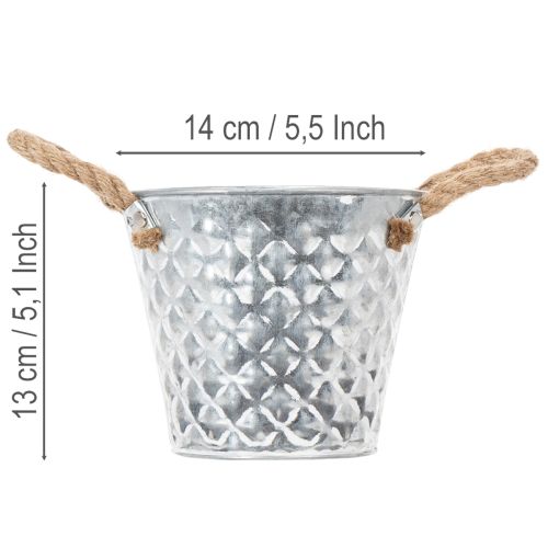 Petit seau en zinc avec