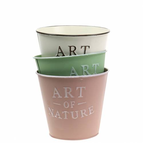Pot de fleurs en zinc Ø15cm H13,5cm Différentes couleurs