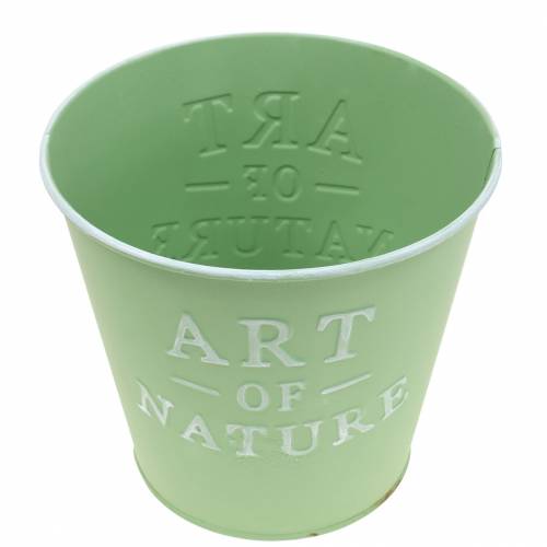 Article Pot de fleur zinc Art of Nature vert menthe Ø17,5cm H15cm