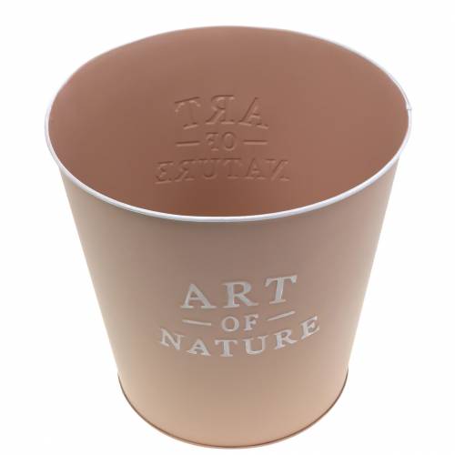 Article Pot de fleur zinc Art of Nature vieux rose Ø17,5cm H15cm