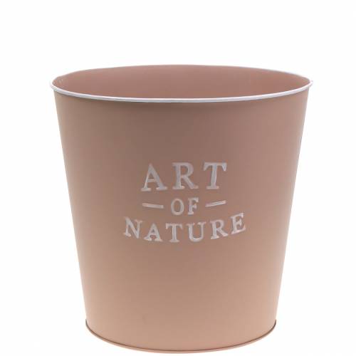 Article Pot de fleur zinc Art of Nature vieux rose Ø17,5cm H15cm