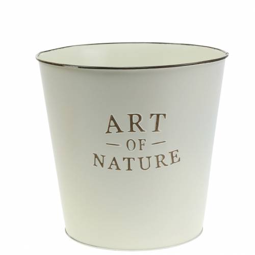 Article Cache-pot Zinc Art of Nature Crème Ø17.5cm H15cm
