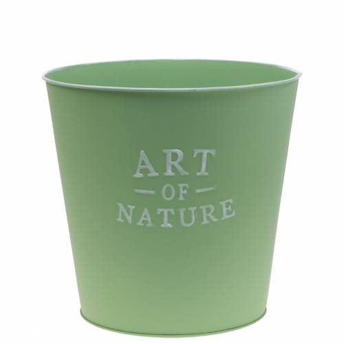 Article Cache-pot zinc Art of Nature vert menthe Ø17.5cm H15cm