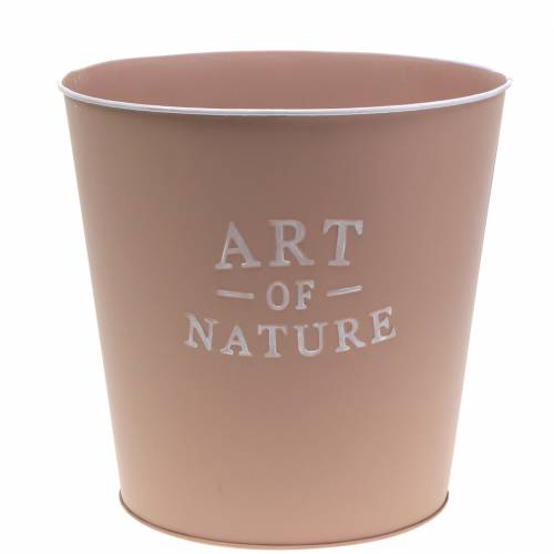 Article Pot de fleur cache-pot zinc métal vieux rose Ø22cm H21cm