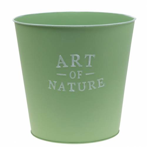 Floristik24 Pot de fleur zinc vert menthe Ø22cm H21cm