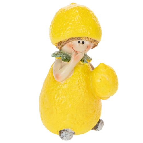 Figurines d'enfants citron, décoration de table estivale de style vintage, pour salon et balcon, 9 cm, lot de 3