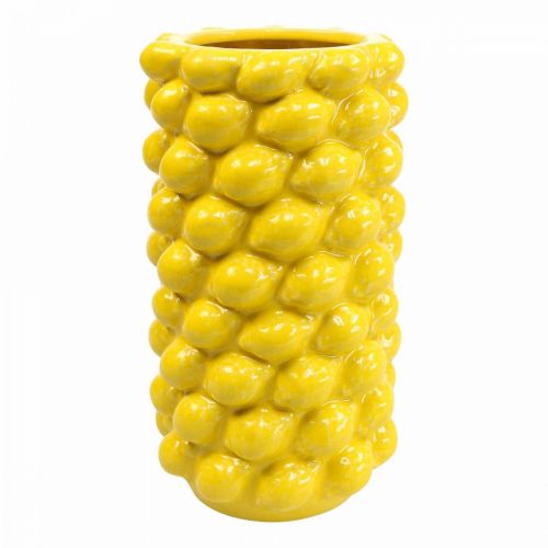 Floristik24 Vase citron vase jaune citron décoration été Ø15cm H30cm