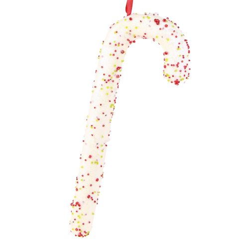 Floristik24 Cintre décoration canne à sucre blanc pailleté coloré H30cm 4pcs