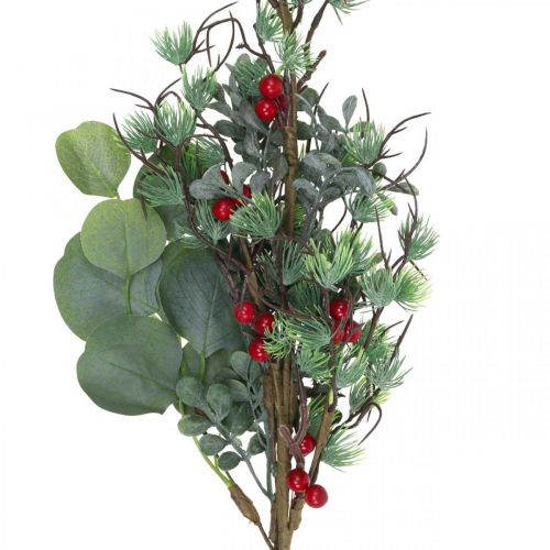 Branche de Noël décoration artificielle baies rouges vertes 70cm