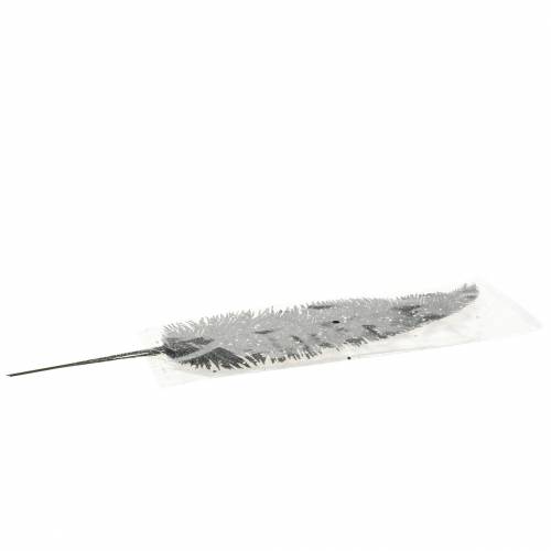 Floristik24 Fougère déco scintillante noire 3pcs