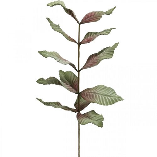 Article Plante artificielle déco branche vert rouge marron mousse H68cm