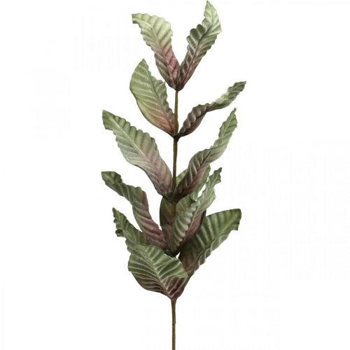 Article Plante artificielle déco branche vert rouge marron mousse H68cm