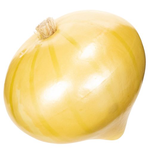 Oignon décoratif 8 cm en plastique jaune pour décoration intérieure