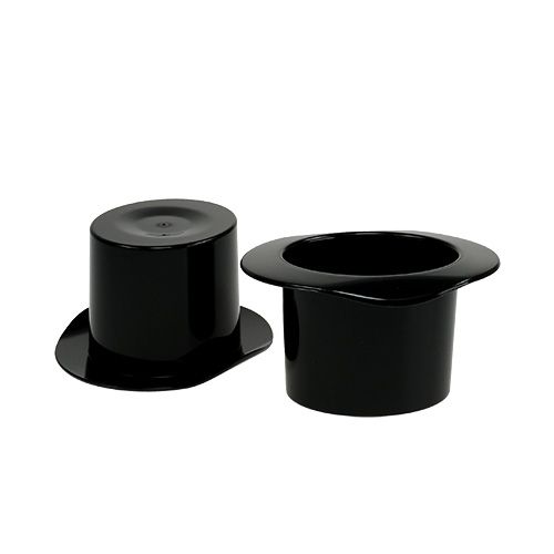 Cylindre noir 7cm 9pcs