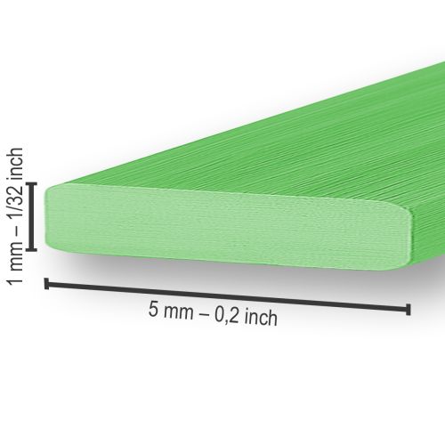 Article Fil plat en aluminium vert 5 mm x 1 mm 2,5 m