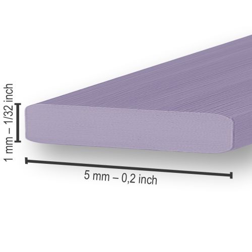 Article Fil plat aluminium lavande 5mm 10m