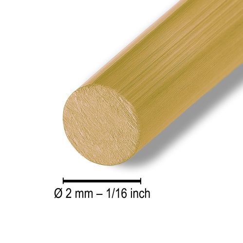 Article Fil d'aluminium 2 mm, fil artisanal, fil décoratif doré 60 m 500 g