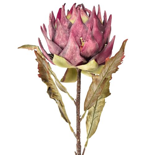 Floristik24 Artichaut Artificiel Grande Fleur Artificielle Aspect Sec Violet 76cm