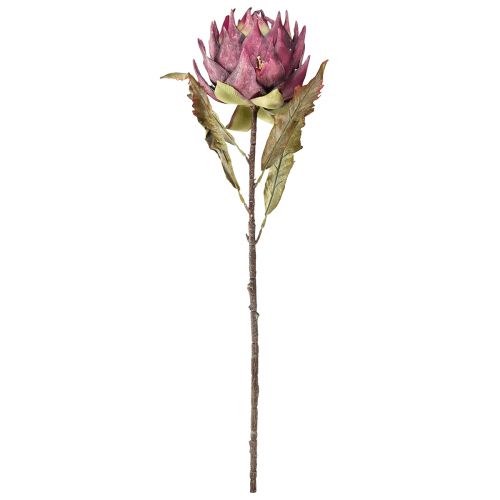 Article Artichaut Artificiel Grande Fleur Artificielle Aspect Sec Violet 76cm