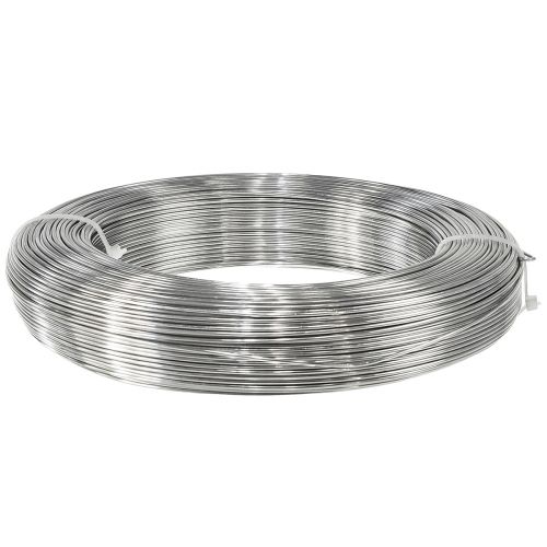 Article Fil artisanal fil d&#39;aluminium argenté fil décoratif Ø1,5mm 1000g