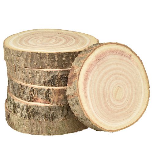 Article Disque d&#39;arbre Paulownia jacinthe des bois naturel Ø12-14cm 6pcs