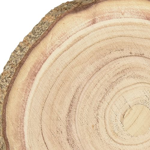 Article Disque d&#39;arbre décoration en bois de Paulownia naturel Ø17-21cm 4 pcs