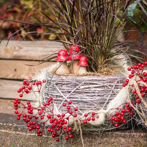 Branche décorative artificielle avec baies rouges 50 cm - Lot de 2 | Floristik24.fr