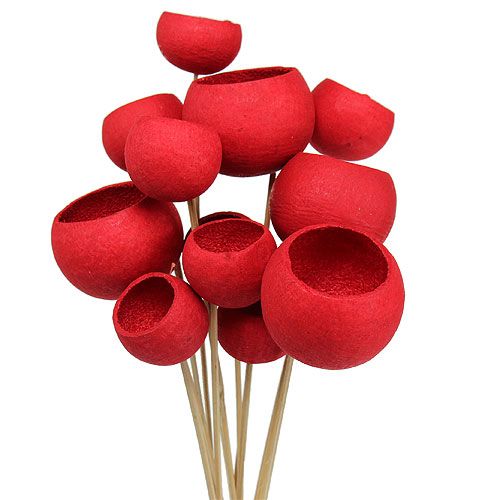 Coupe Cloche sur bâton Mix Rouge 15 pcs